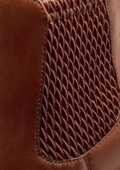 Bottines Chelsea en cuir de vachette