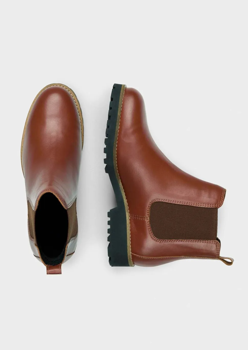 Bottines Chelsea en cuir véritable