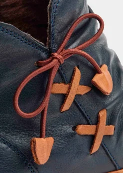 Bottines en cuir avec nœud décoratif