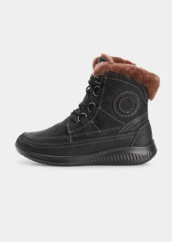 Bottines en cuir et peau d'agneau
