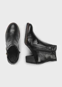 Bottines en cuir véritable