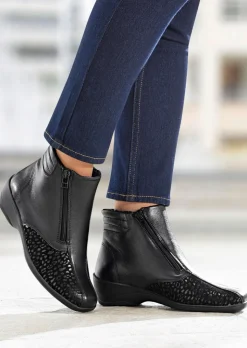 Bottines en cuir véritable