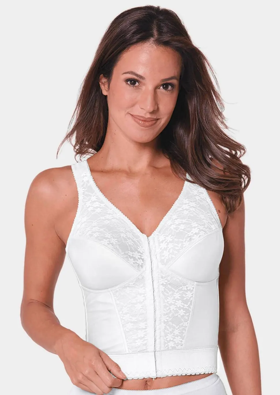 Bustier long avec fermeture à l'avant