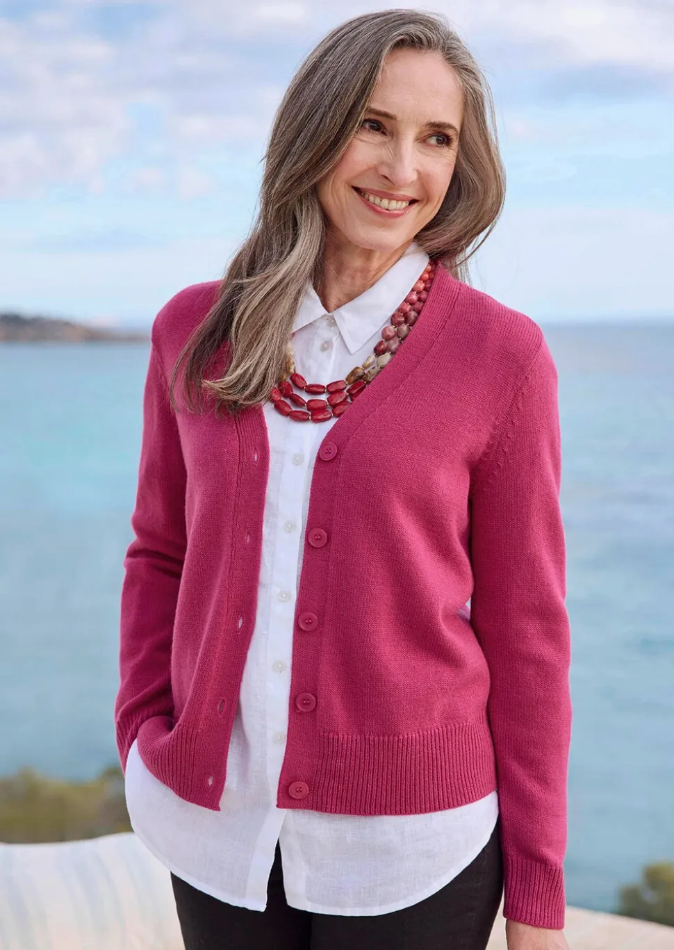 Cardigan avec gros boutons