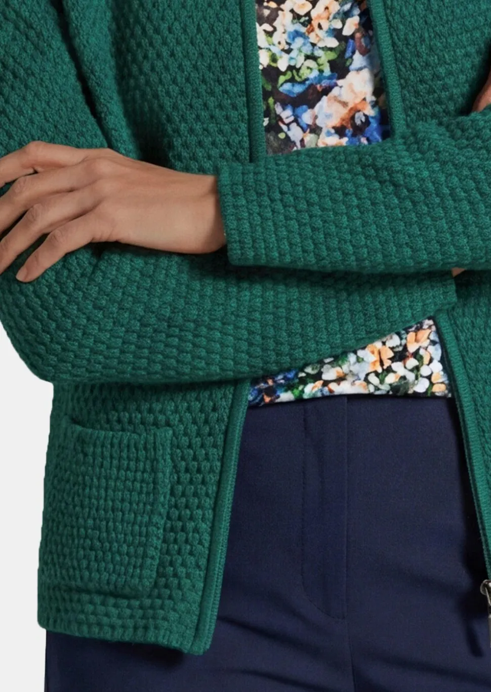 Cardigan avec structure à effet 3D