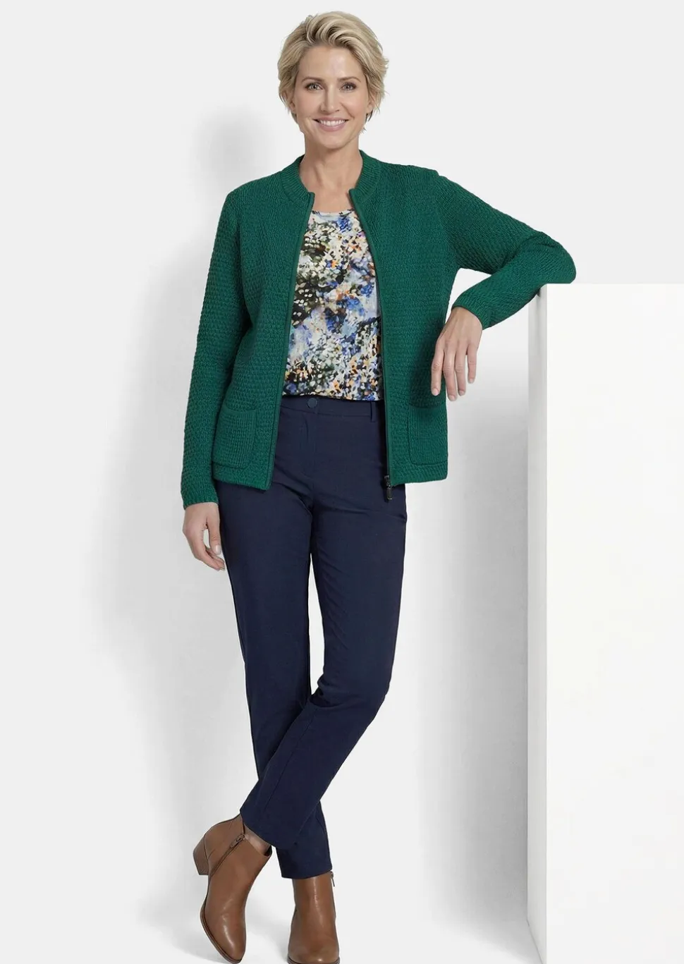 Cardigan avec structure à effet 3D