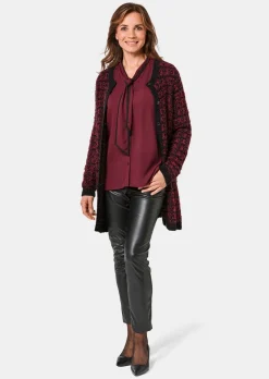 Cardigan chic en tricot orné de fils brillants