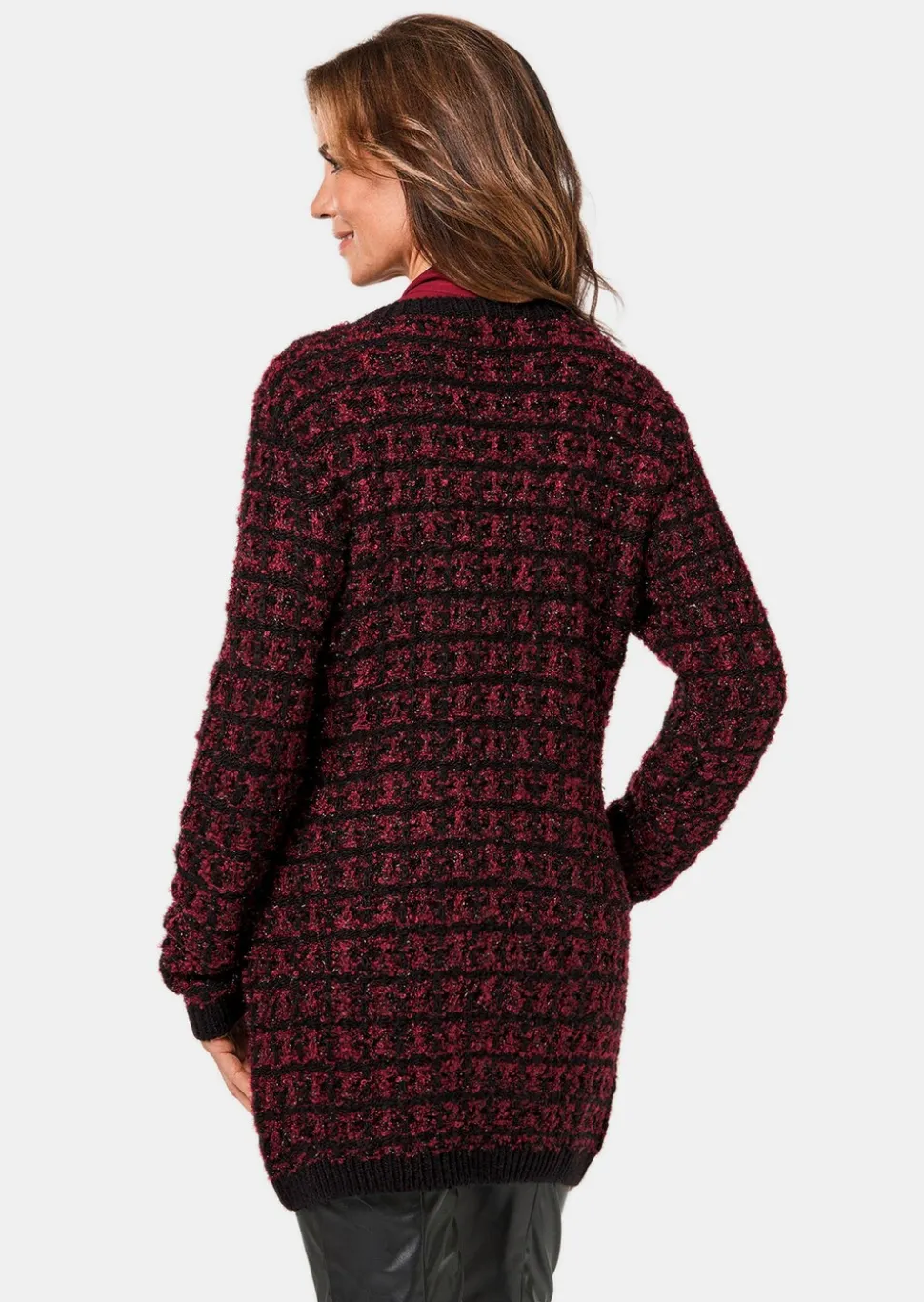 Cardigan chic en tricot orné de fils brillants