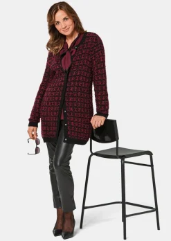 Cardigan chic en tricot orné de fils brillants