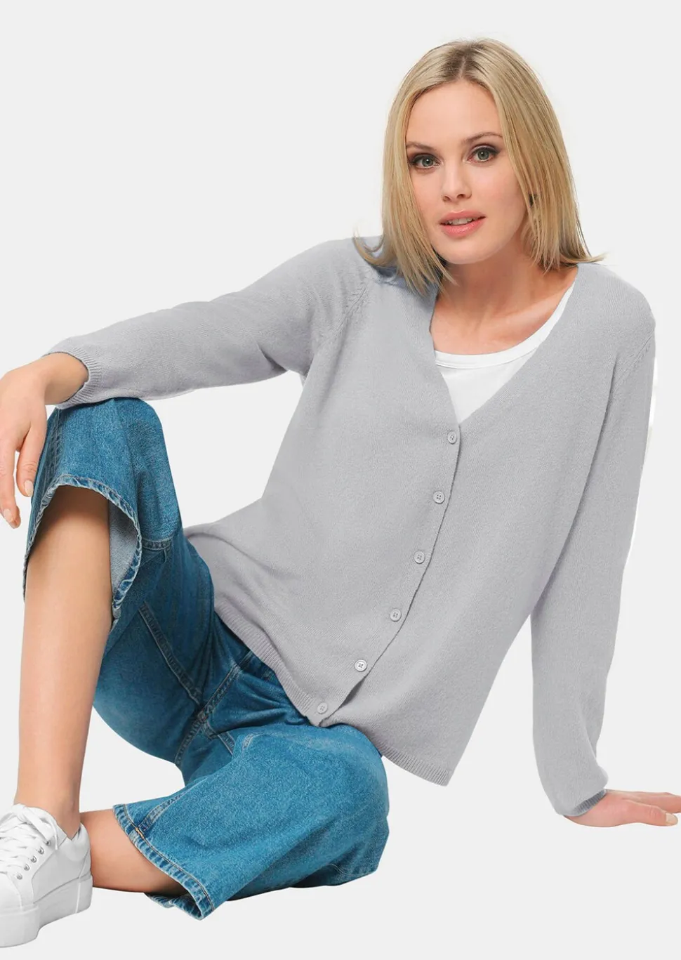 Cardigan col V en cachemire