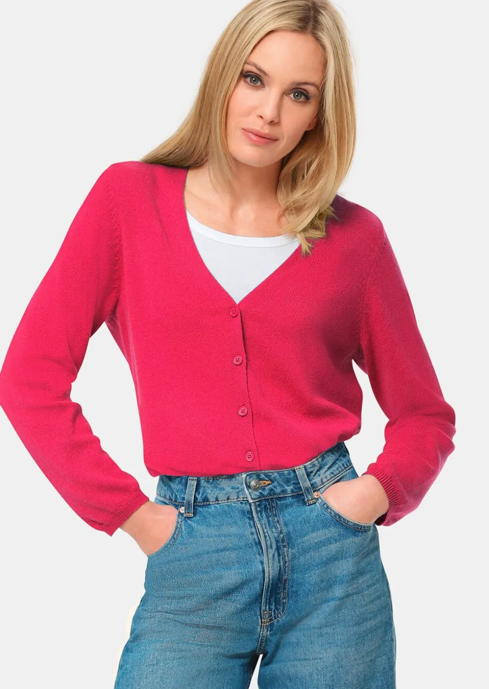 Cardigan col V en cachemire