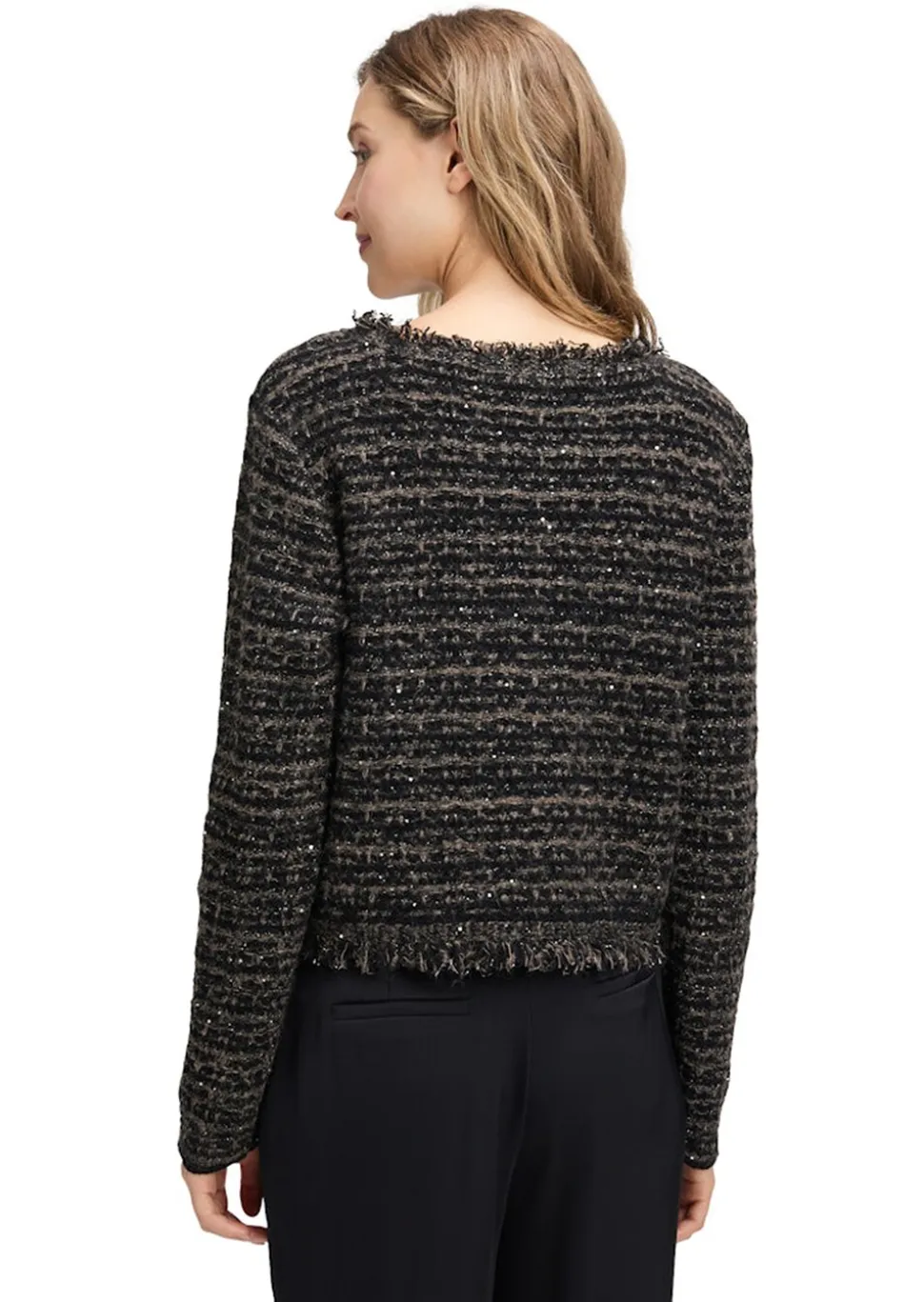 Cardigan coupe courte orné de paillettes