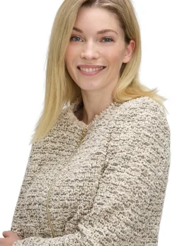 Cardigan en bouclette à fermeture zippée