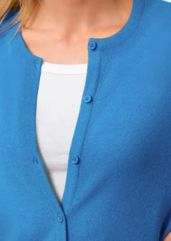 Cardigan à encolure arrondie en cachemire