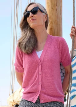 Cardigan en maille ruban agréable à porter