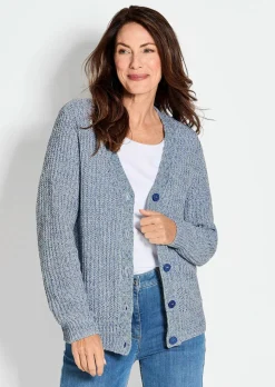 Cardigan en maille ruban multicolore