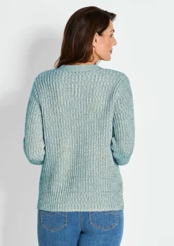 Cardigan en maille ruban multicolore
