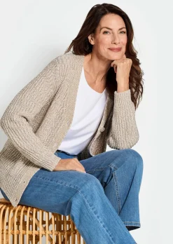 Cardigan en maille ruban multicolore