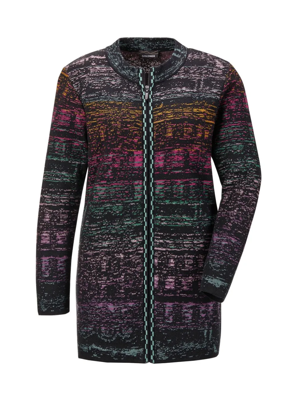Cardigan en milleraies multicolores