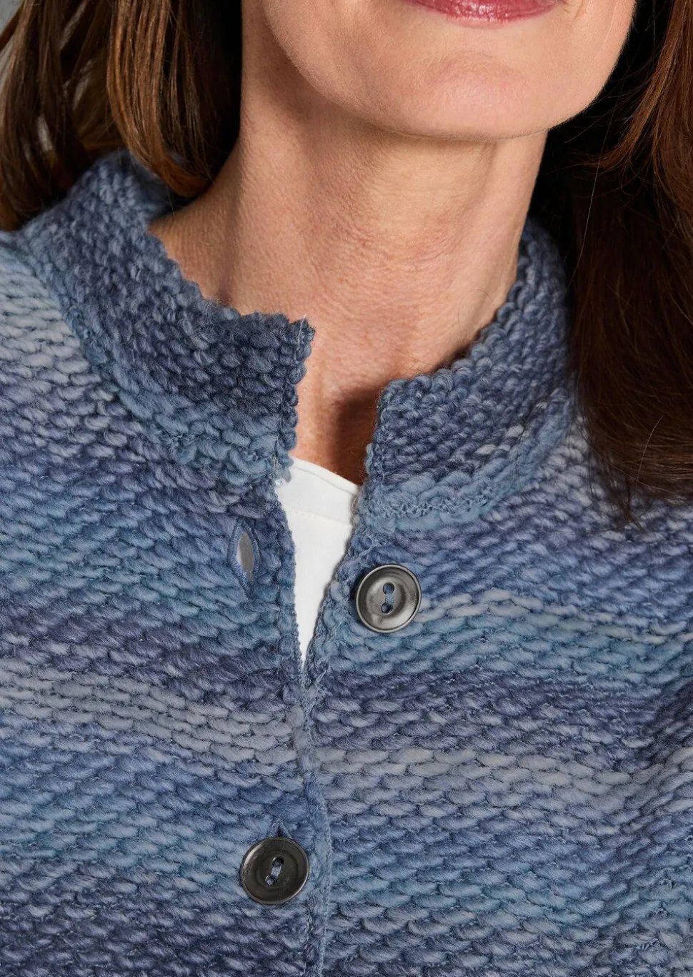 Cardigan en milleraies multicolores