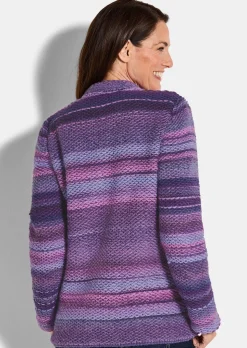 Cardigan en milleraies multicolores