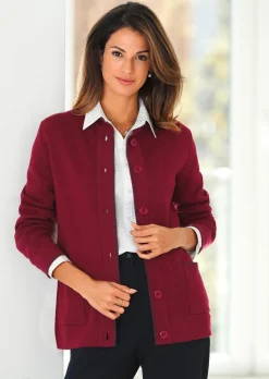 Cardigan long avec bords décoratifs contrastés