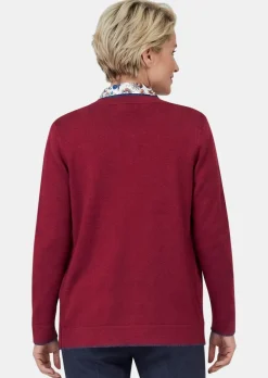 Cardigan long avec bords décoratifs contrastés
