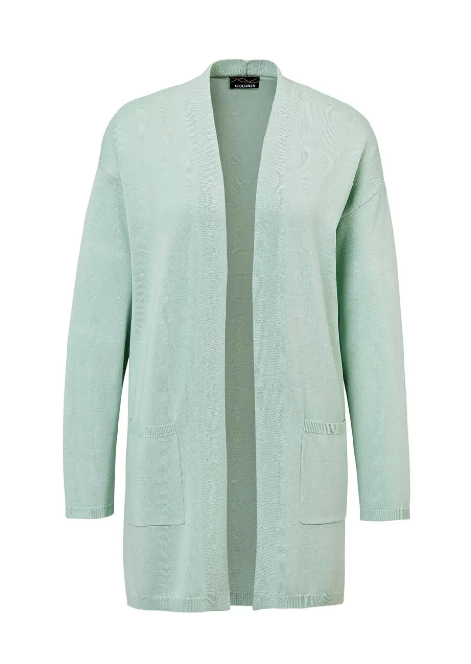 Cardigan long à poches plaquées