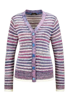 Cardigan à rayures multicolores