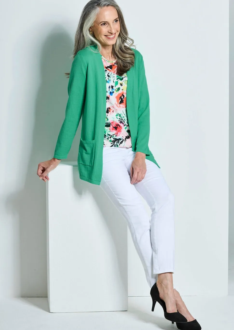 Cardigan sans fermeture en COTTAMIRA