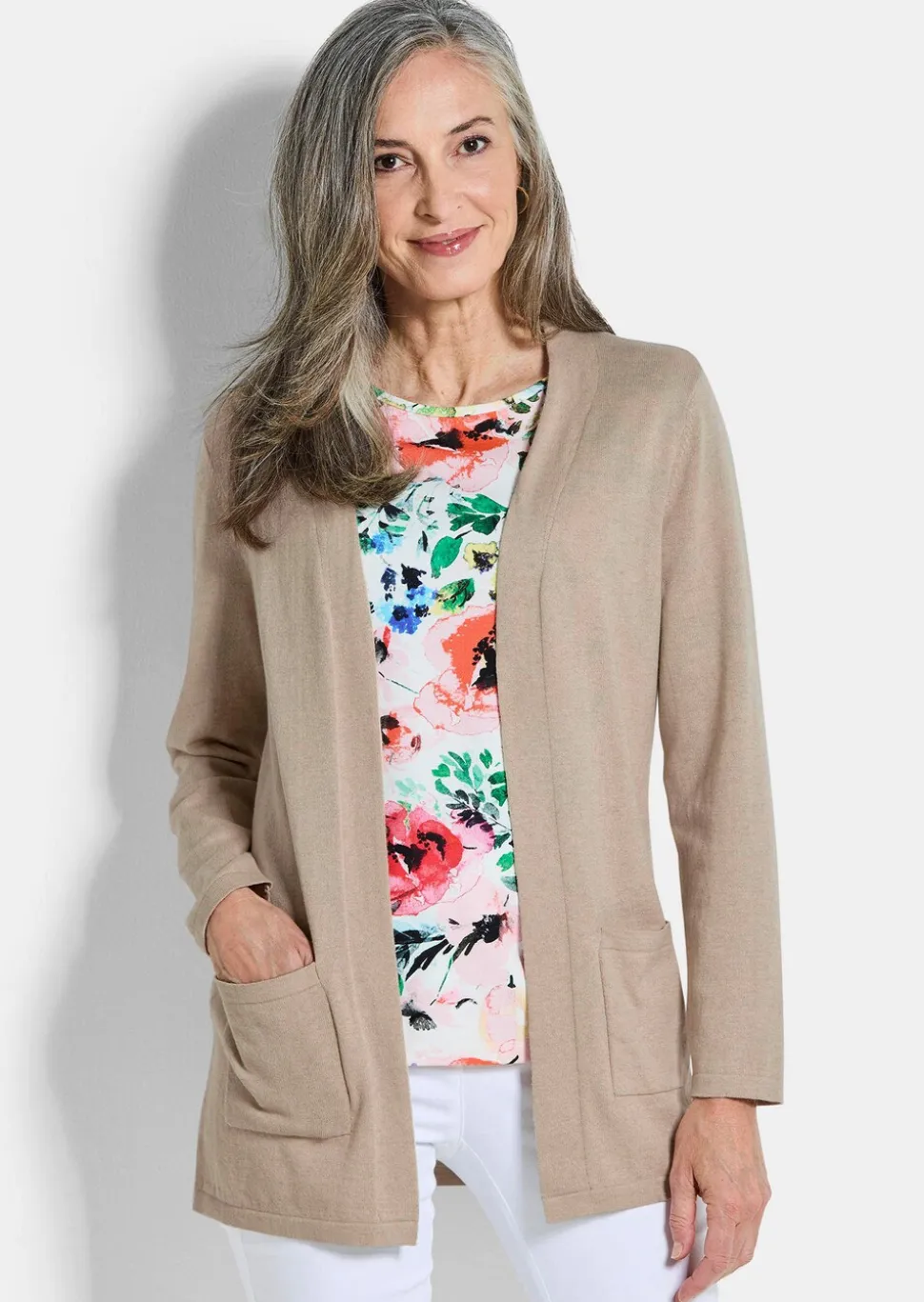 Cardigan sans fermeture en COTTAMIRA