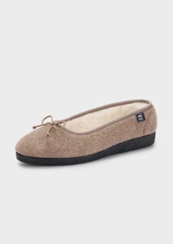 Chaussons ballerines en laine vierge
