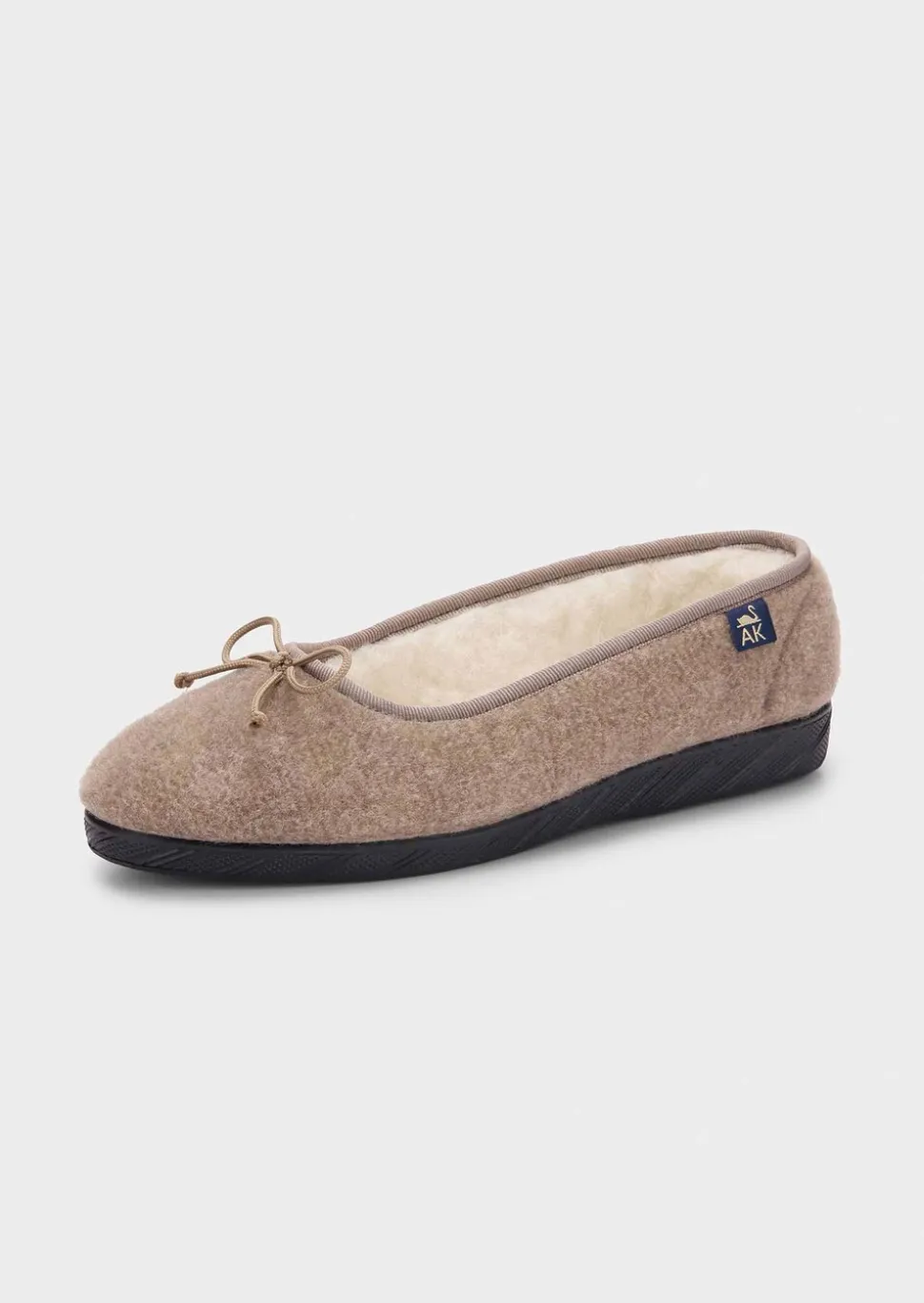 Chaussons ballerines en laine vierge