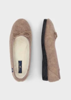 Chaussons ballerines en laine vierge
