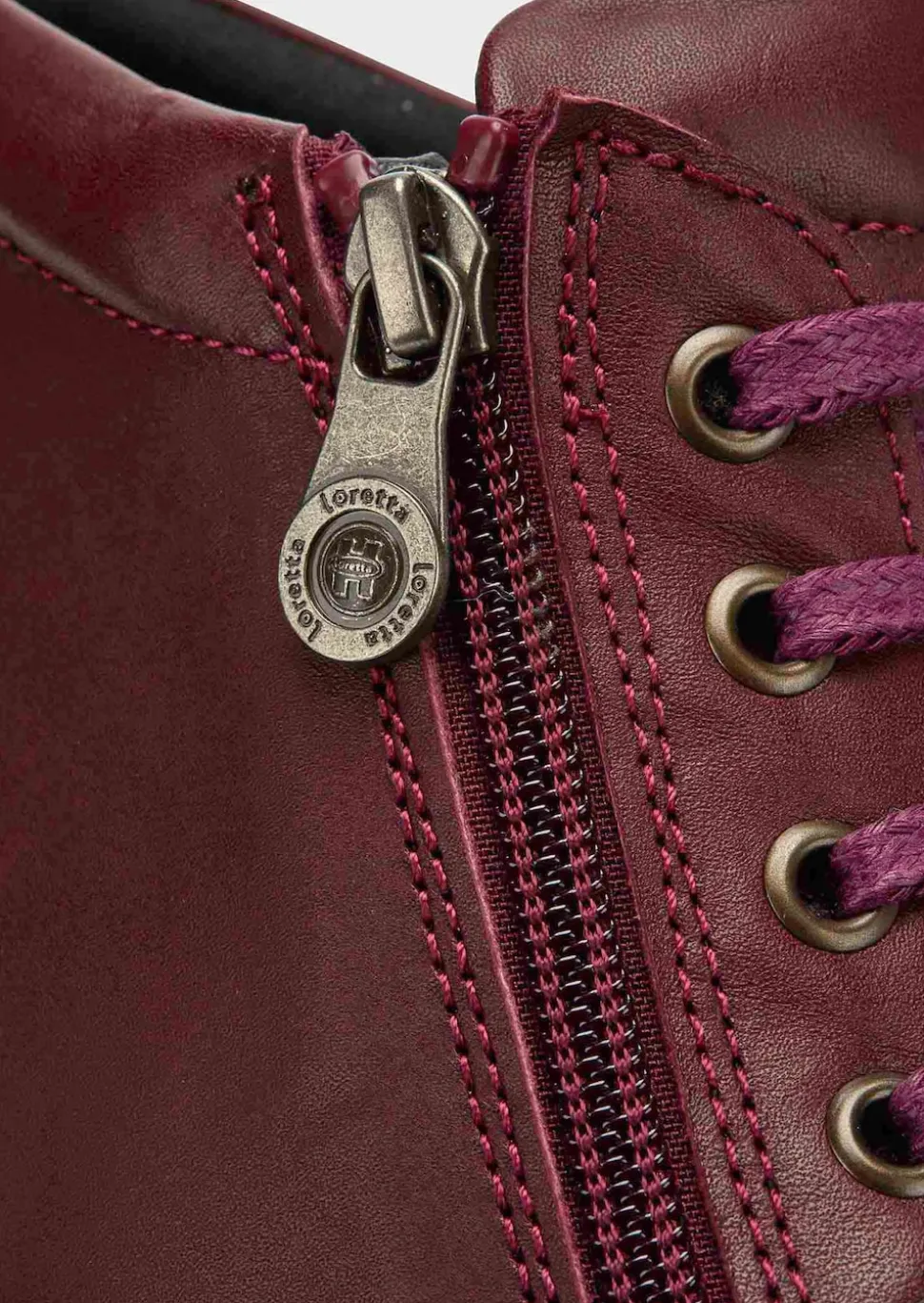Chaussures en cuir avec zip