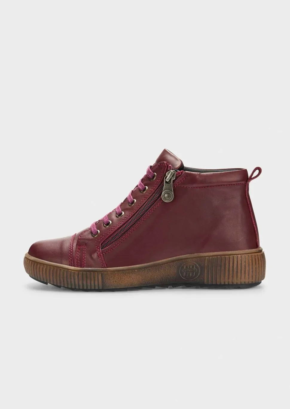 Chaussures en cuir avec zip