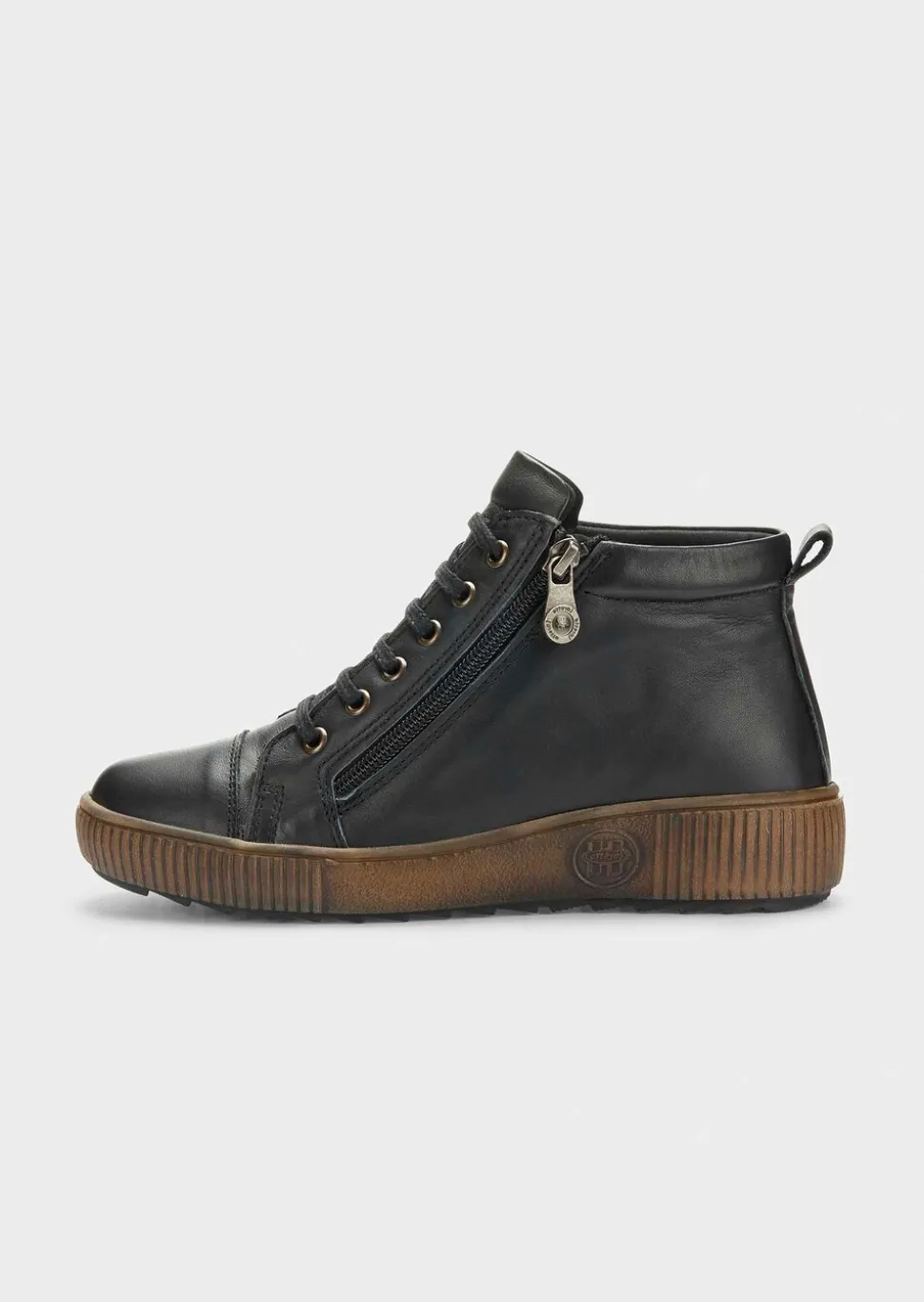Chaussures en cuir avec zip