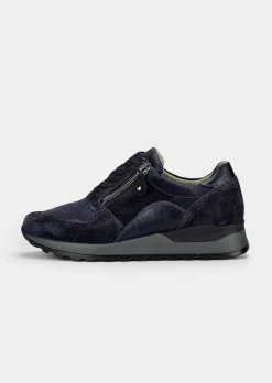 Chaussures à lacets hallux en cuir et textile