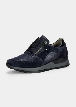 Chaussures à lacets hallux en cuir et textile