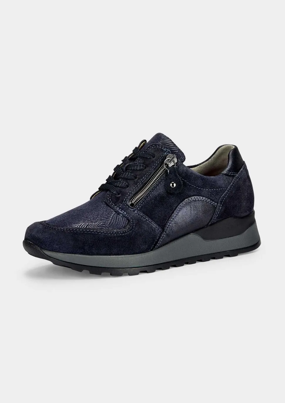 Chaussures à lacets hallux en cuir et textile