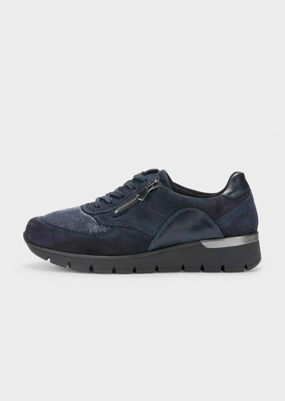 Chaussures à lacets hallux en cuir et textile