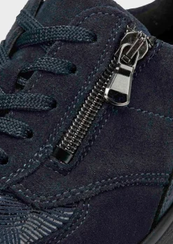 Chaussures à lacets hallux en cuir et textile