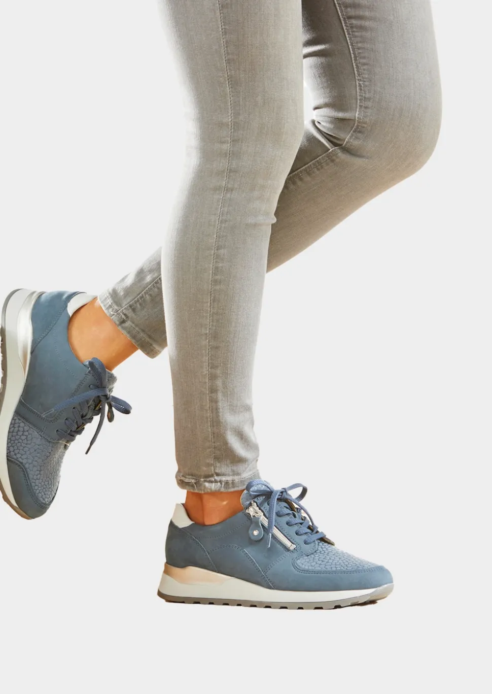 Chaussures à lacets hallux en cuir et textile