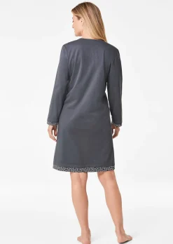 Chemise de nuit en coton à manches longues