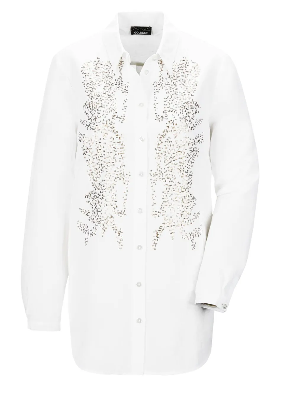 Chemisier avec broderie de paillettes
