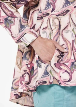 Chemisier à col chemise ample avec motif cachemire