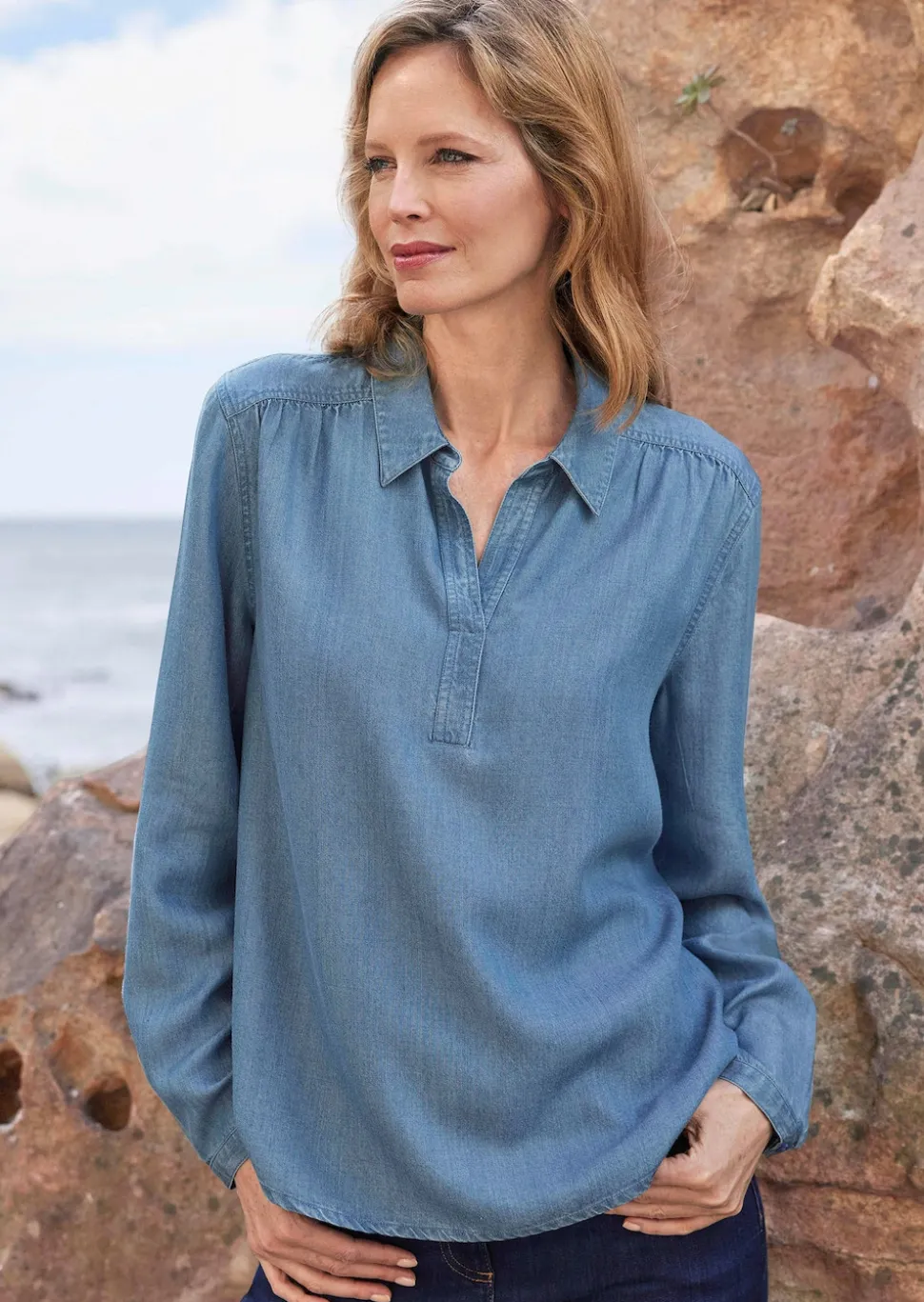 Chemisier en denim Tencel