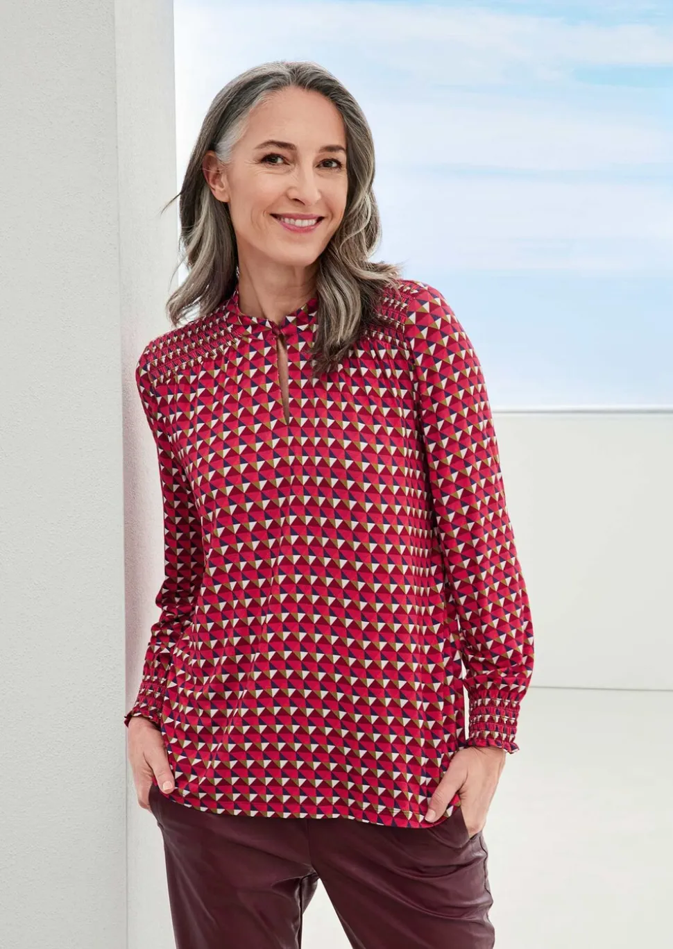 Chemisier en jersey et fils brillants