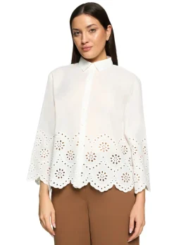 Chemisier en pur coton agrémenté d’une broderie séduisante