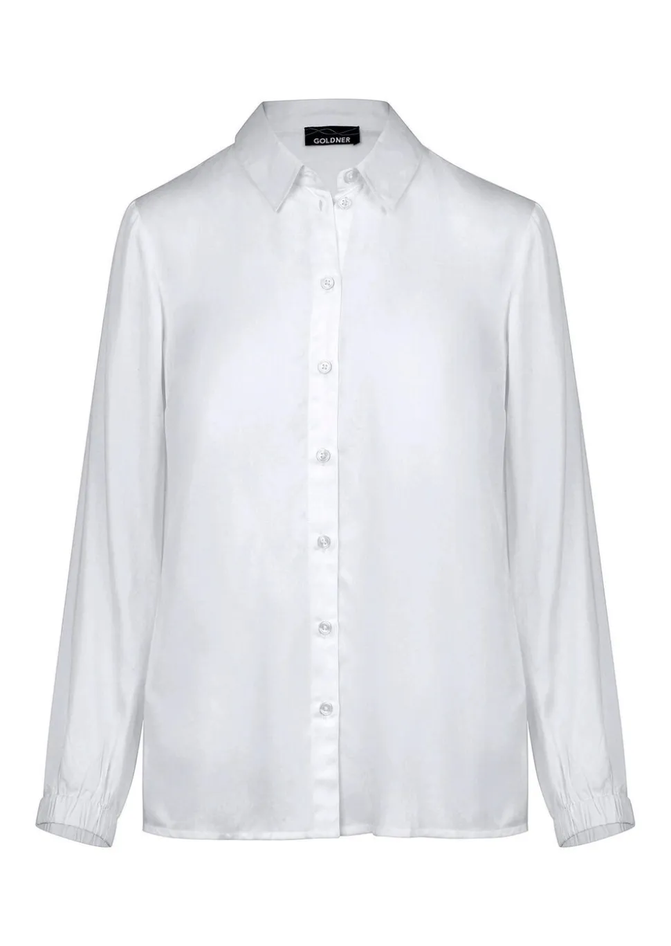 Chemisier en satin de viscose avec poignets élastiques